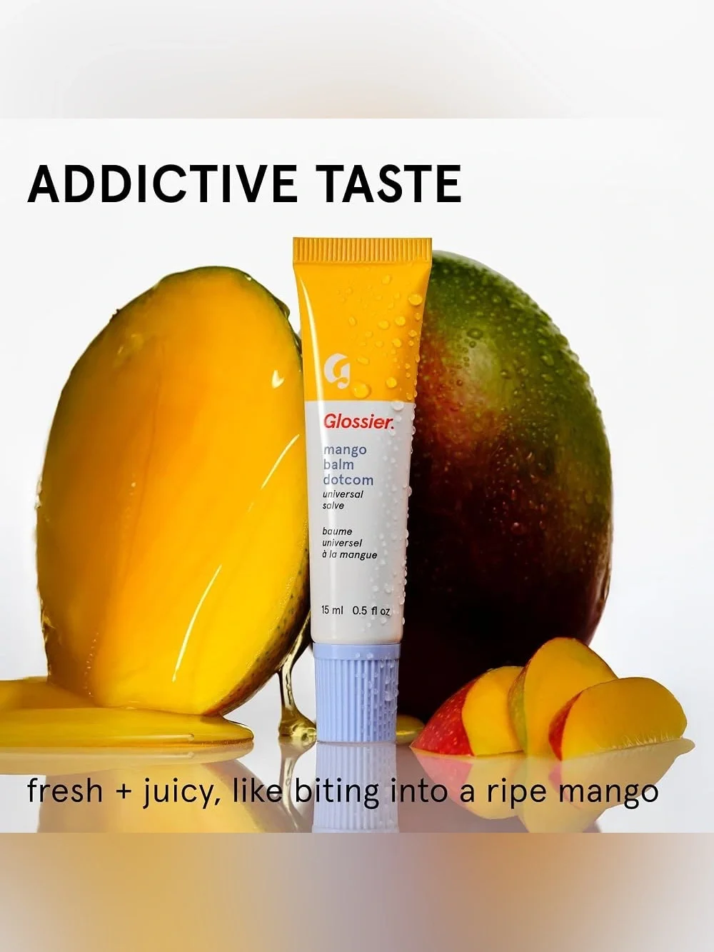 Glossier Mango Balm Dotcom - Yellow Tube & Pink Salve